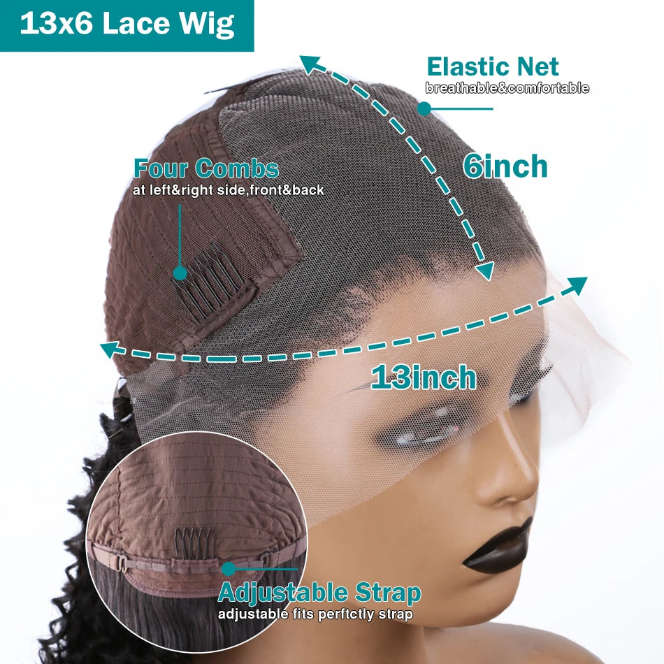 13x6 Transparent Lace Frontal Bone Straight Human Hair Wigs Brazilian 13x4 250 Density 40 Inch Pre Plucked Natural Hairline Wig