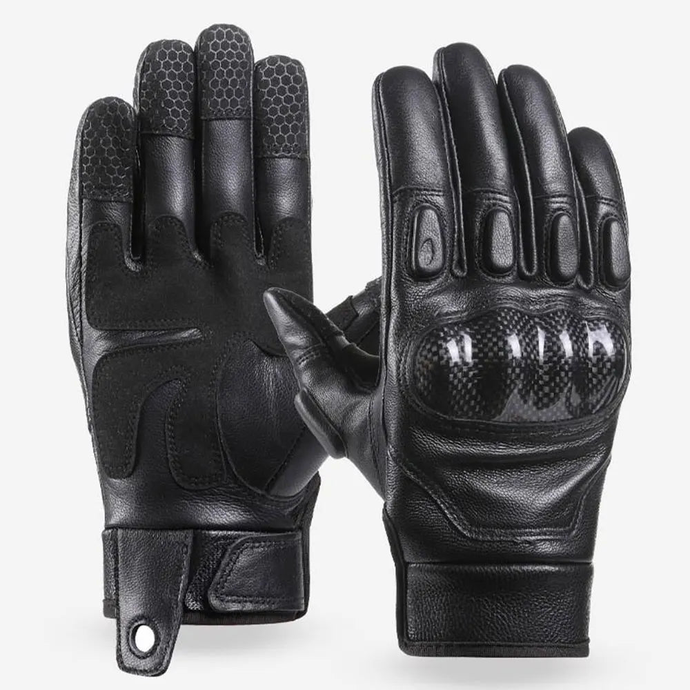 Leather Motorcycle Gloves Full Finger Touch Screen Guantes Moto Motorbike Riding Gloves Wear-resistant Motocross Gloves