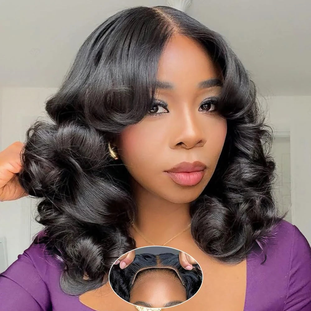 5x5 Body Wave Wear And Go Glueless Bob Wig For Women Ready To Wear Human Hair Wigs Lace Frontal Wig Loose Body Weave OnSale