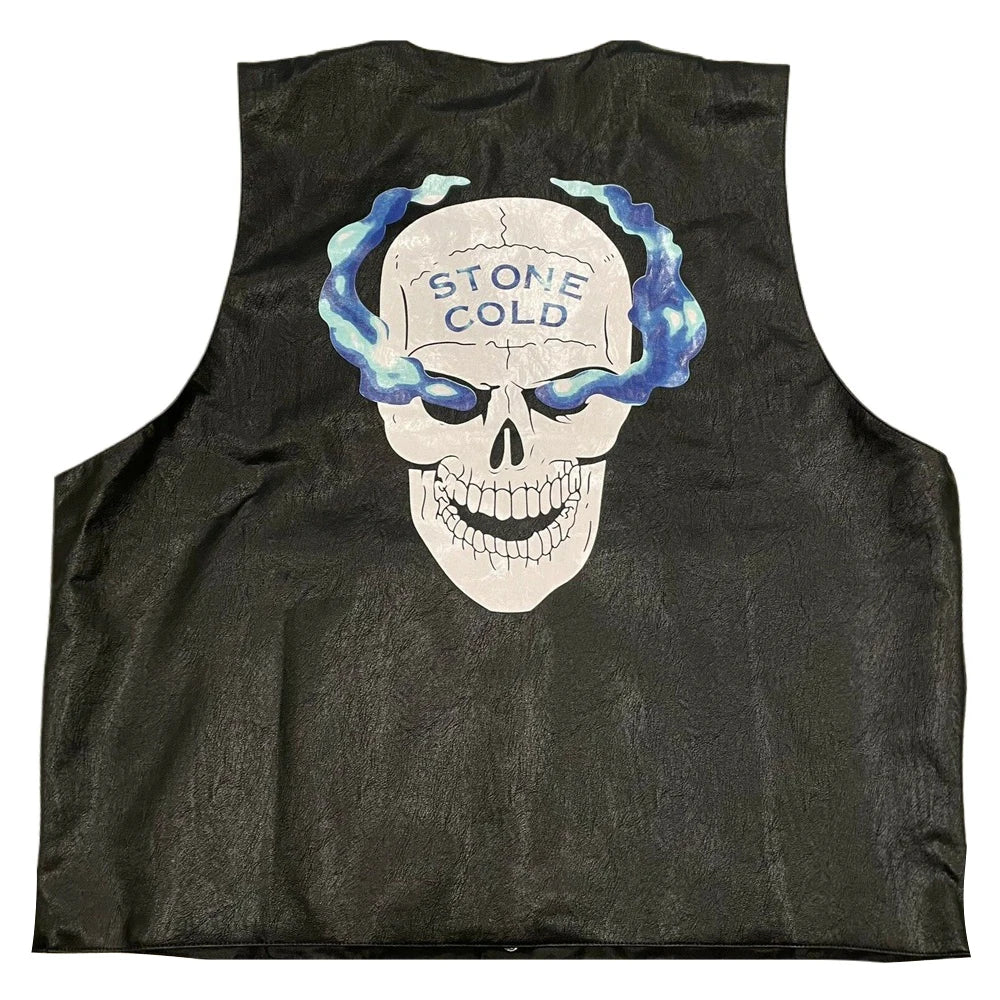 Stone Cold Steve Austin 3:16 Smoking Skull Vest WWF New Attitude Era Wrestling Memorabilia Collectible T Shirt Men Top Tee
