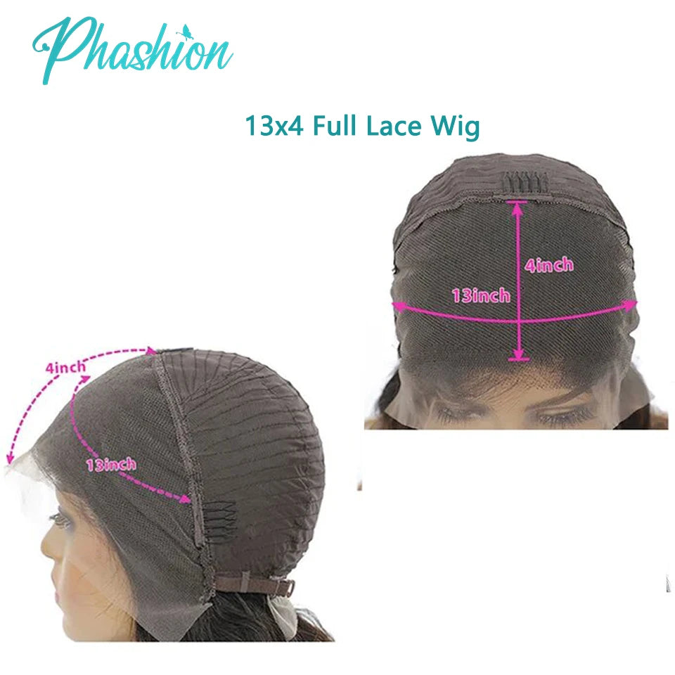 Phashion 13x4 Deep Curly Short Bob Wig Full Density Lace Frontal Human Hair Wigs For Black Women Transparent Swiss Ready To Wear