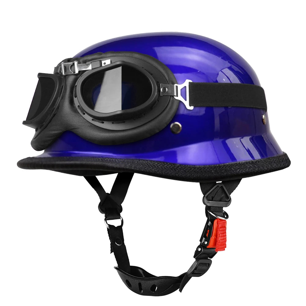 DOT Certification Motorcycle Half Helmet Vintage Fashion Motorbike Helmet Anti Fall And Sun Cap Moto Riding Safety Helmets S-2XL