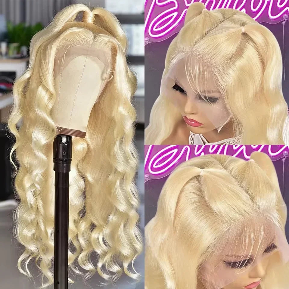 Addictive 40 Inch 250 Density 613 Human Hair Wig 13x6 Hd Lace Frontal Wig Body Wave Lace Front Wigs Honey Blonde Human hair Wig