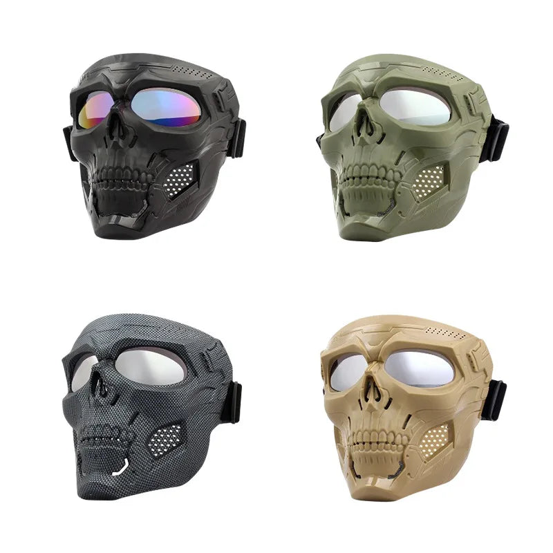 Motorcycle Skull Mask Wind Goggles Outdoor Sports Riding Glasses Motorcycle Windproof Tactical Mask Goggles Tactical Helmet