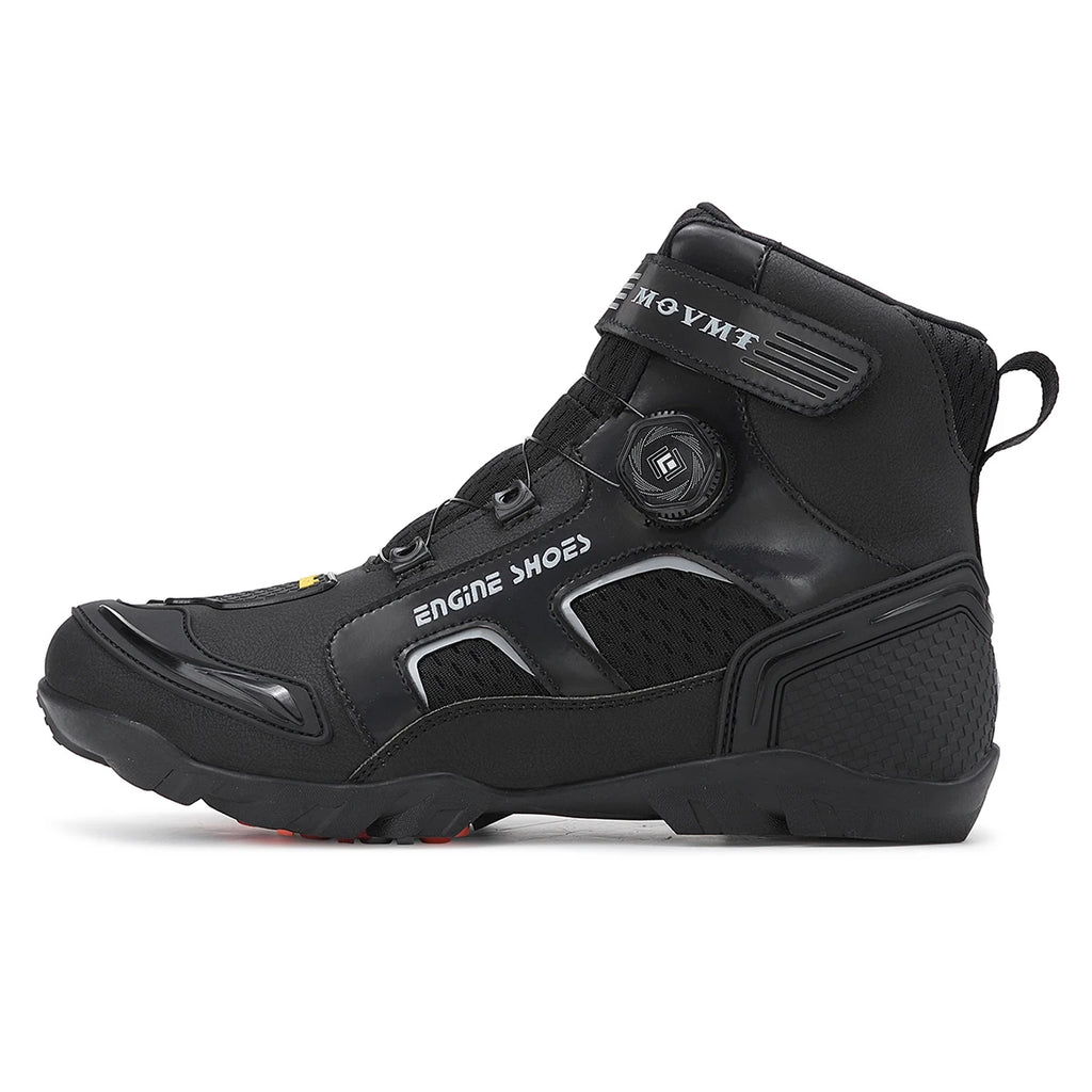 New Motorcycle Boots Men Leather Motos Breathable Anti Slip Wear-resistant Riders Boots Motorbike Racing Ankle Length Shoes