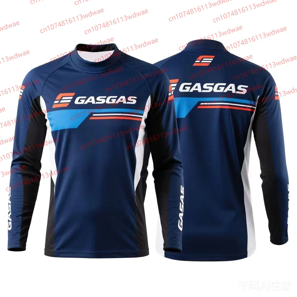 GASGAS Motocross Jersey Comfortable Men Long Sleeve Racing Shirt Motorcycle Gear Off-Road MX Apparel Quick-drying cycling suit