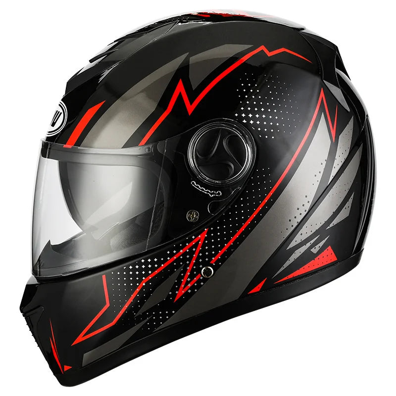 Full Face Motorcycle Helmet Latest DOT Approved  Racing Helmets Winter Warm Double Visor Motorbike Sports Safety helmet