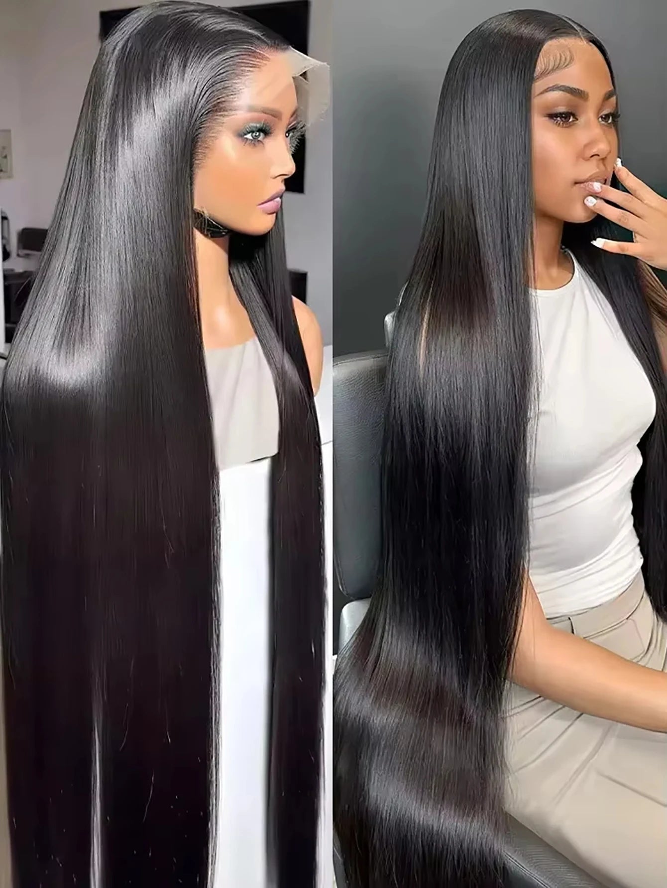 250% Density  Human Hair Brazilian 5x5 Glueless Wear and Go Wig 13x4 13x6 HD Transparent Bone Straight Lace Frontal Wigs