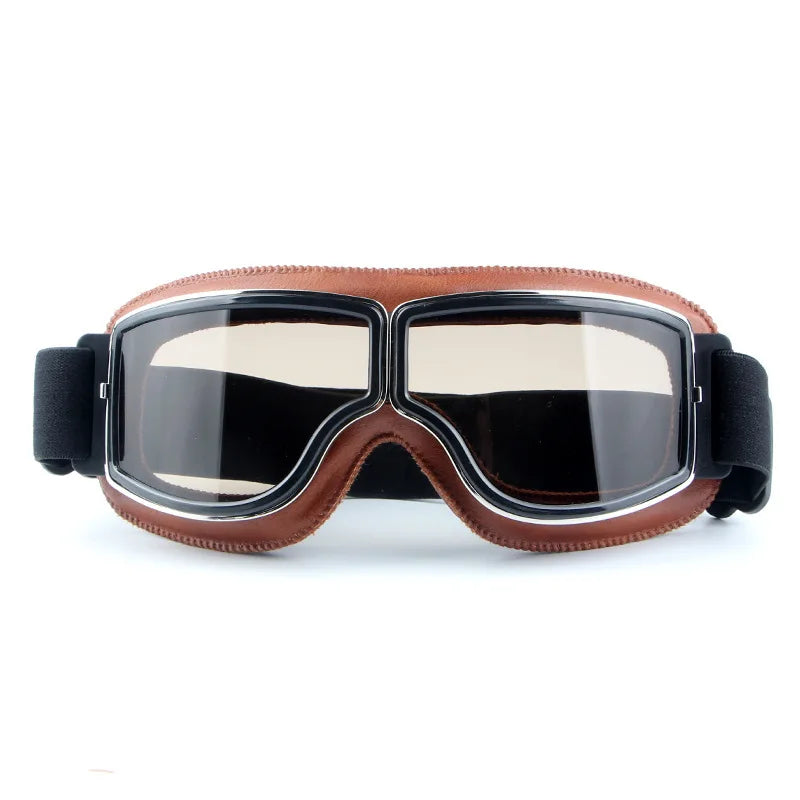 Metal frame retro goggles, motorcycle off-road riding glasses, outdoor sports windproof and dustproof bicycle goggles