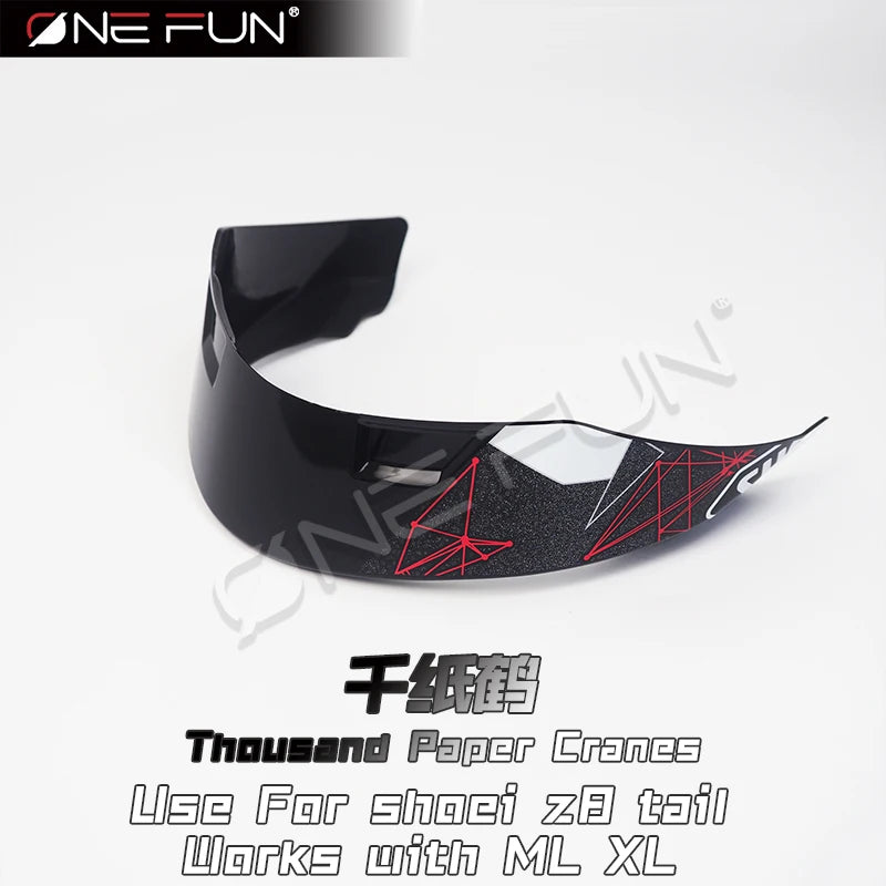 For SHOEI Z8 NXR2 Motorcycle Rear Trim Red ant Helmet Spoiler Case doodle Accessories Tail