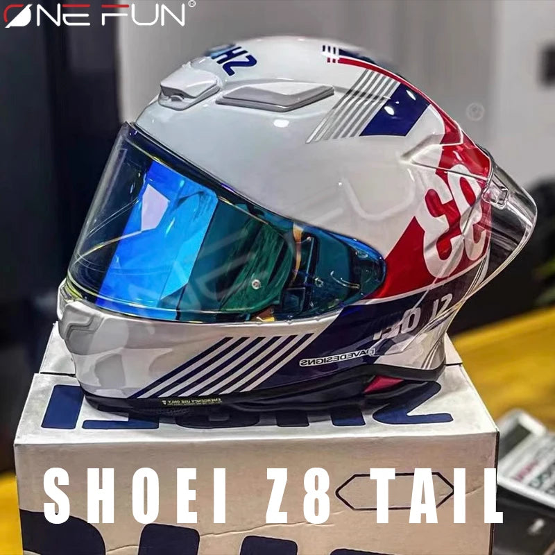 For SHOEI Z8 NXR2 Motorcycle Rear Trim Red ant Helmet Spoiler Case doodle Accessories Tail
