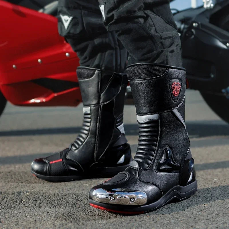Motorcycle Boots Mid-Calf Long High Ankle Professional Motocross Off-Road Racing Moto Rider Protective Shoes Men Woman