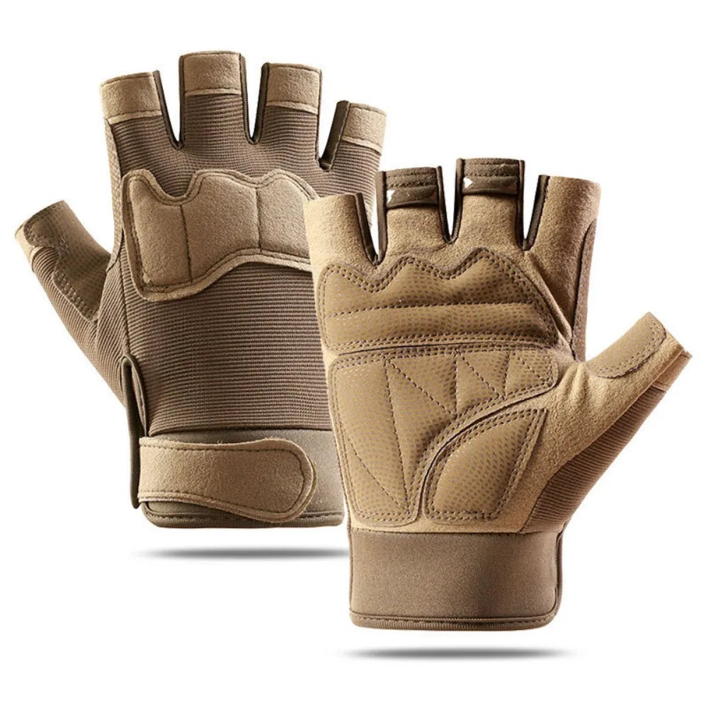 Retro Wear-Resistant Motorcycle Gloves Anti-Slip Vintage Racing Gloves Goatskin Leather Fingerless Half Finger Gloves Women Men
