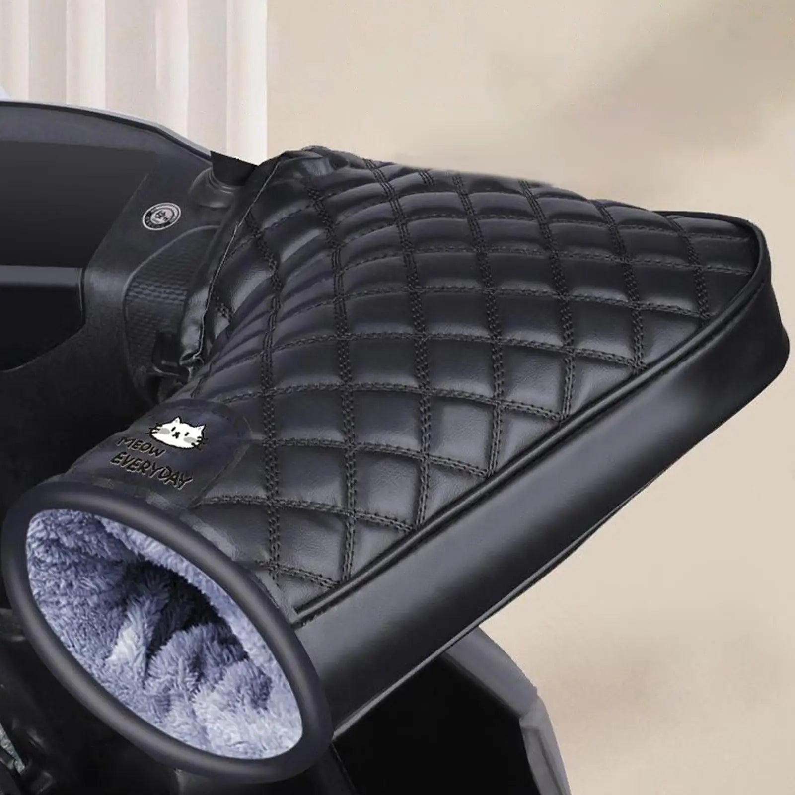 Motorcycle Handlebar Mitts Winter Waterproof Hand Muffs Windproof Handlebar Fingerless Gloves for Cold Weather Riding for Motor