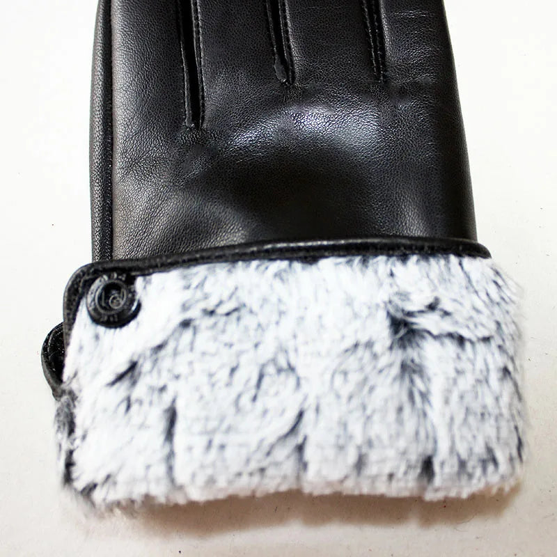 Autumn Thin Sheepskin Leather Gloves Men's Rayon Lining Spring and Summer Outdoor Bicycle Riding Car Driving Fashion Driver Fin
