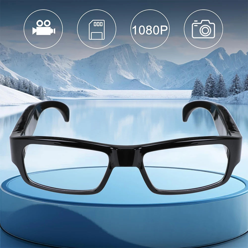 Wearable 1080P HD Glasses Portable Outdoor Sports Eye Glasses for Cycling Hiking Climbing and Traveling Motorcycle Riding﻿