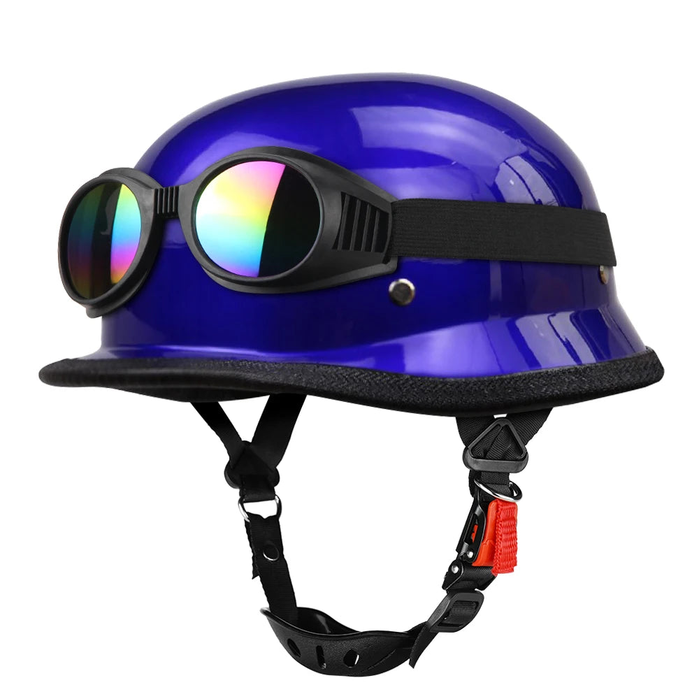 DOT Certification Motorcycle Half Helmet Vintage Fashion Motorbike Helmet Anti Fall And Sun Cap Moto Riding Safety Helmets S-2XL
