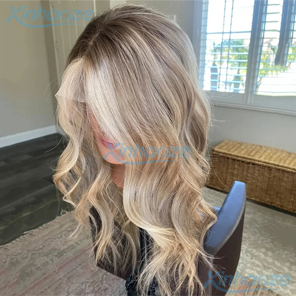 #8/613 Highlight Wig Human Hair Body Wave 613 Color 13x4 HD Lace Frontal Wig Glueless Wigs 100% Human Hair Full Lace For Women