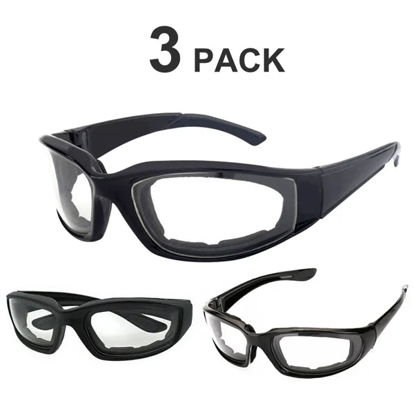 3 pairs Motorcycle Sports Biker Riding Glasses Wind Resistant Eye Protection Clear Sports Goggles Cycling Glasses Sunglasses