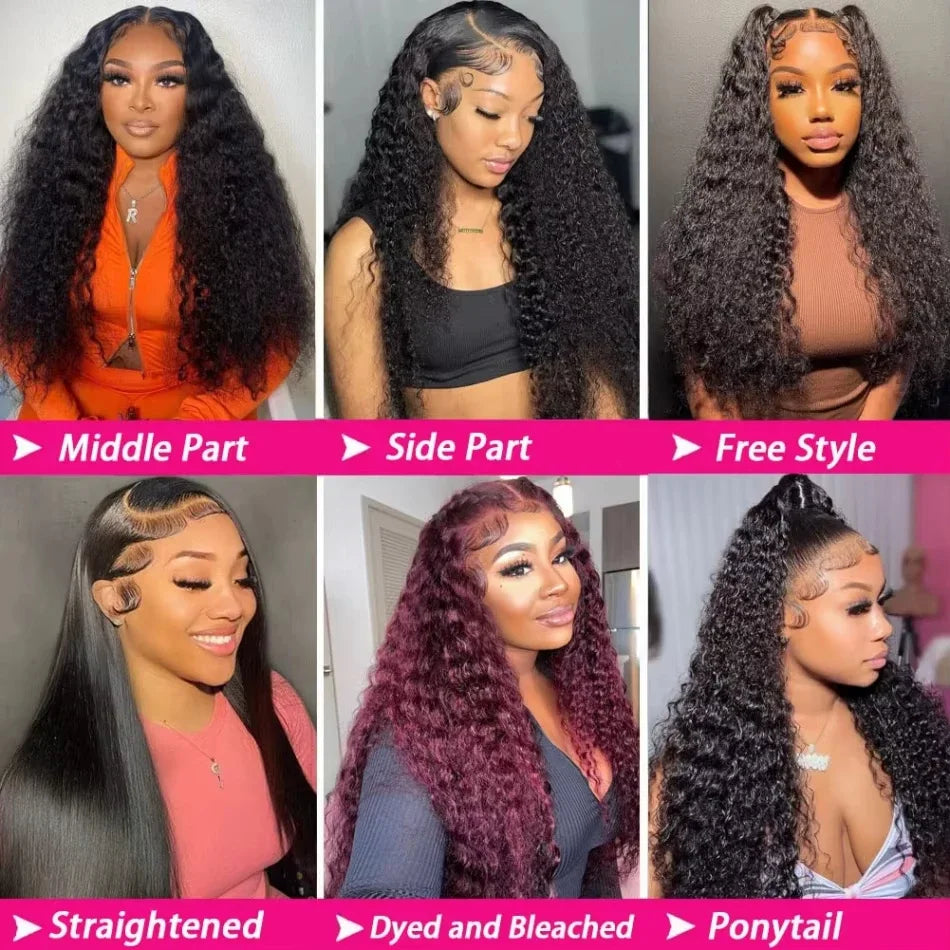36 Inch Deep Wave Lace Front Wig 13x4 13x6 250% Density 5x5 Hd Lace Frontal Wig Brazilian Human Hair For Black Women Pre plucked