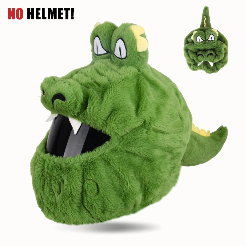 Uchoose Motorcycle Helmet Cover Cartoon Plush Helmets Hat With Crazy Large Flexible Ears Funny Helmet Protective Case For Riding