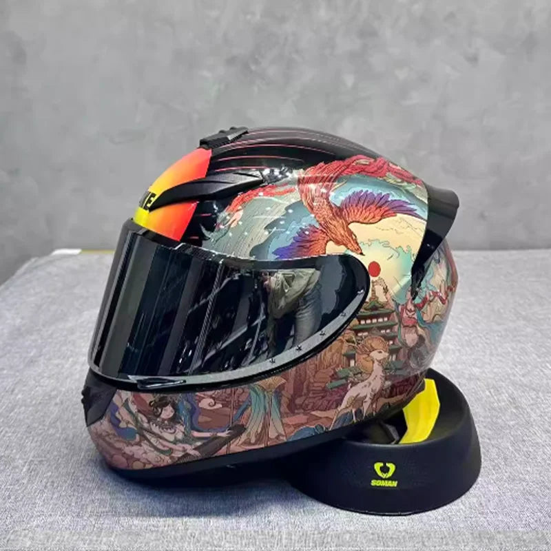 Ultra Durable Touring Full Face Motorcycle Helmet with Soft Lining Designed for Long Rides Comfortable and Reduced Wind Noise