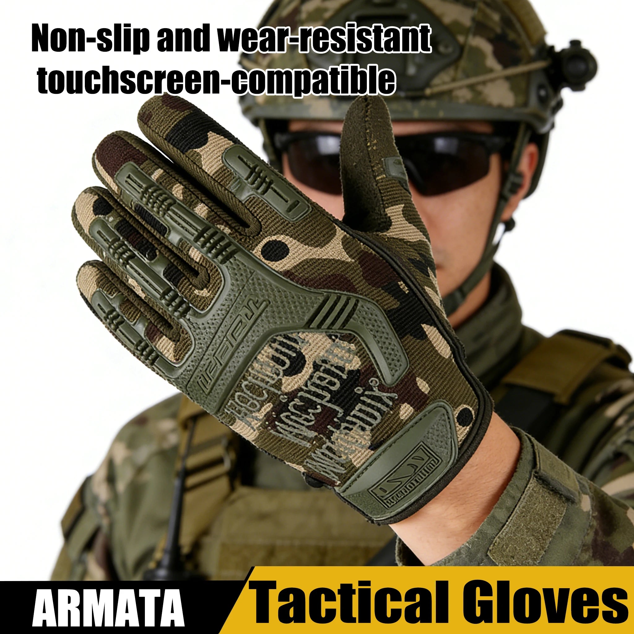 Super Technician Tactical Gloves Men Full Finger Anti-Slip Gloves for Motorcycle Riding Special Forces Outdoor Training Equipmen