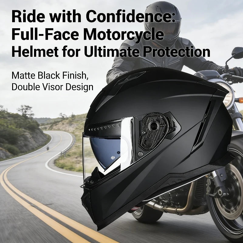 GXT Full Face Motorcycle Helmet 3C Certified Bluetooth Compatible Unisex All Season Riding Safety Helmet