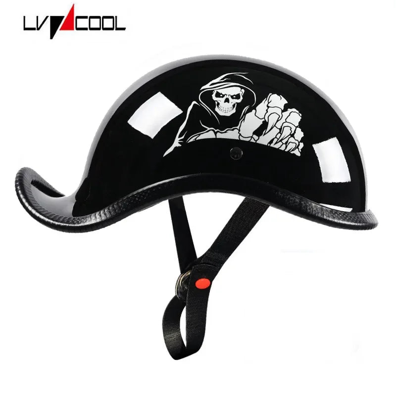 Retro Motorcycle Half Helmet Fashion Bailer for Scooter Safety Helm Spring Summer Capacetes De Moto