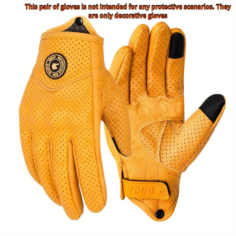 Motorcycle gloves windproof and waterproof leather men's riding gloves touch screen motorcycle off-road gloves winter