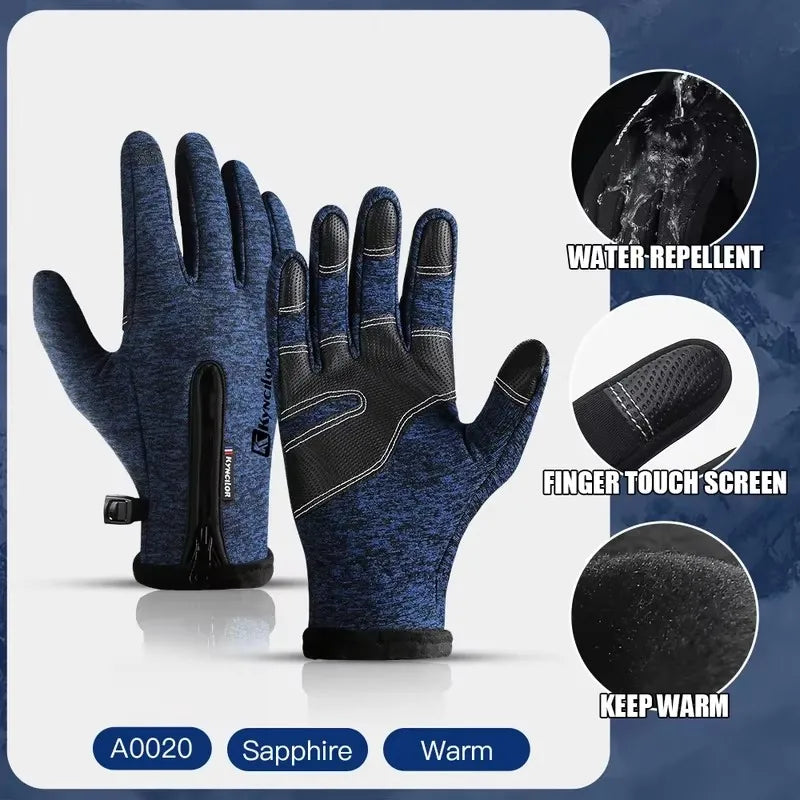 Kyncilor Winter Motorcycle Riding Gloves for Men & Women Touchscreen Waterproof Fleece Sports Accessory Glove for Ski Hiking Run