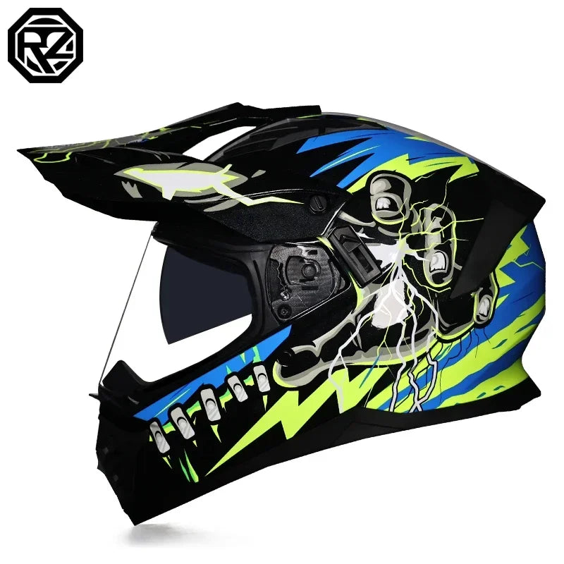 ORZ Off-Road Motorcycle Helmet with Sunshield Moto-Cross Motocross Helmet Racing Moto DOT cascos