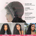 Deep Wave 40 30 inch 13x6 HD Transparent Lace Front Human Hair PrePlucked Brazilian Deep Wave Lace Frontal Wig with Deep Hair