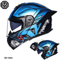 ORZ Motorcycle Helmet Dual Visor Modular Flip Up Full Face Helmet Cascos Para Moto Motocross Night Vision Lens DOT Approved