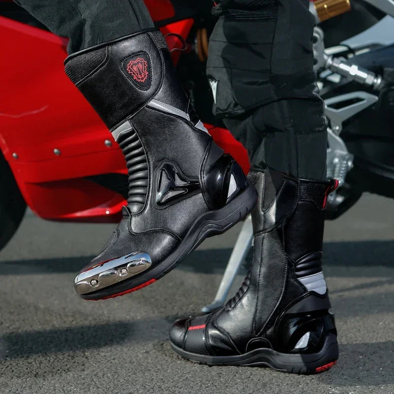 Motorcycle Boots Mid-Calf Long High Ankle Professional Motocross Off-Road Racing Moto Rider Protective Shoes Men Woman