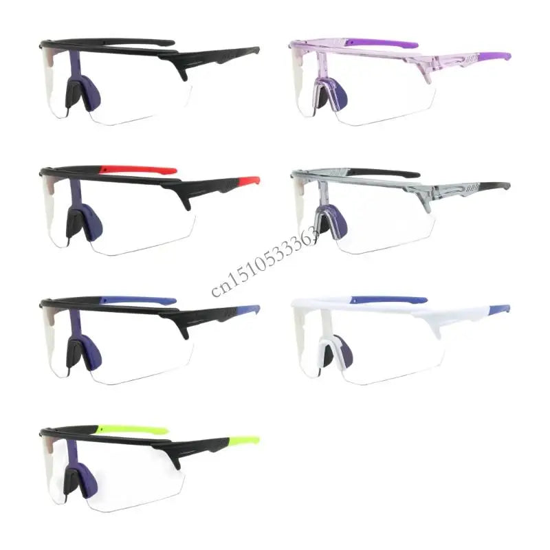 090E Day Night Riding Glasses Lightweight Frame Soft Silicone Nose Pads Windproof Design for Motorcycle Bike Enthusiasts