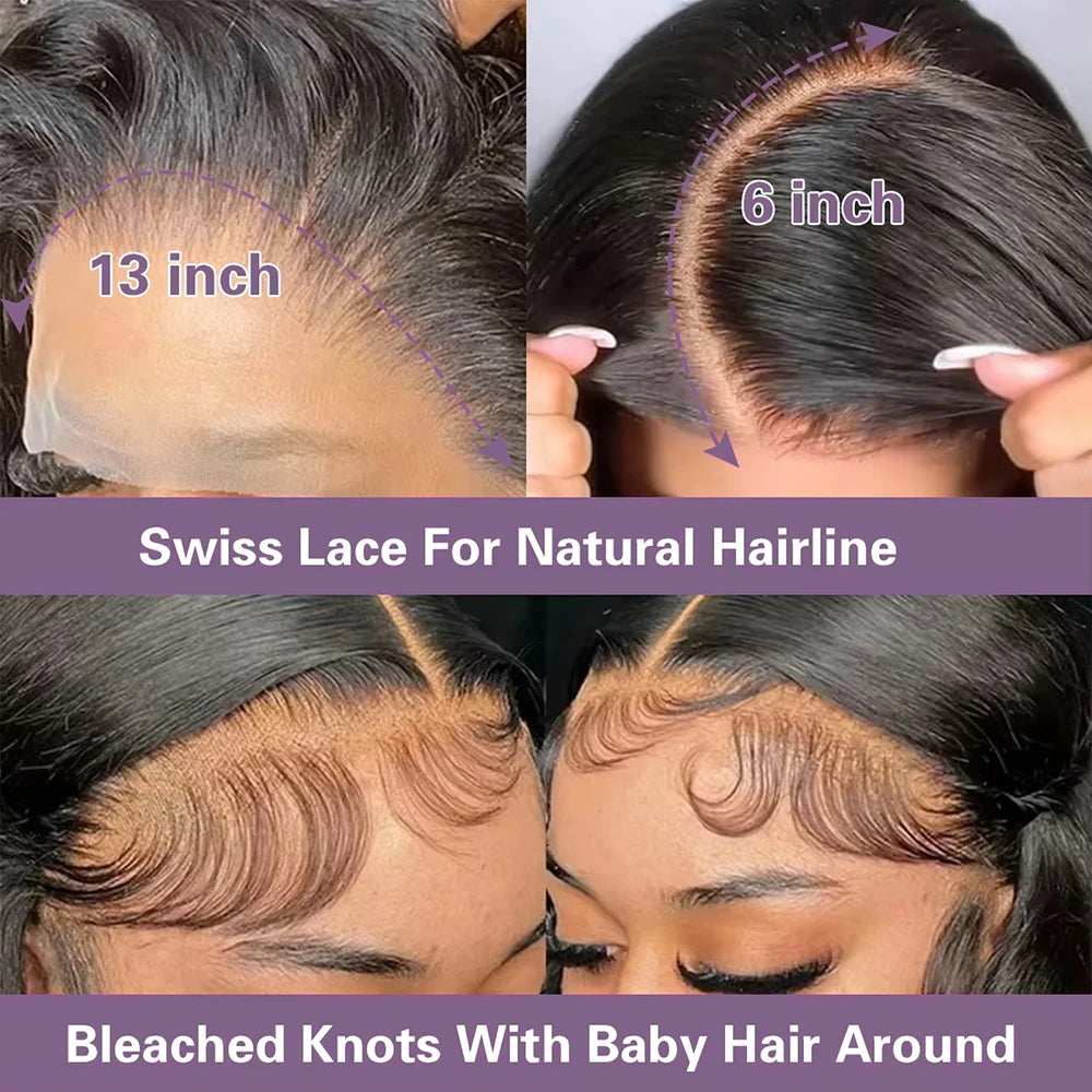 40 30 Inch Bone Straight Hair Wig 13x6 HD Lace Frontal Human Hair Wig 100 Straight 13x4 Glueless Transparent Lace Front Wig
