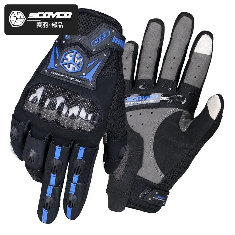 Scoyco MC20 Motorcycle Gloves Carbon Fiber Accessories Breathable Moto gear Cycling Climbing Racing Riding Glove For Men & Women