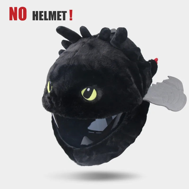 Uchoose Motorcycle Helmet Cover Cartoon Plush Helmets Hat With Crazy Large Flexible Ears Funny Helmet Protective Case For Riding
