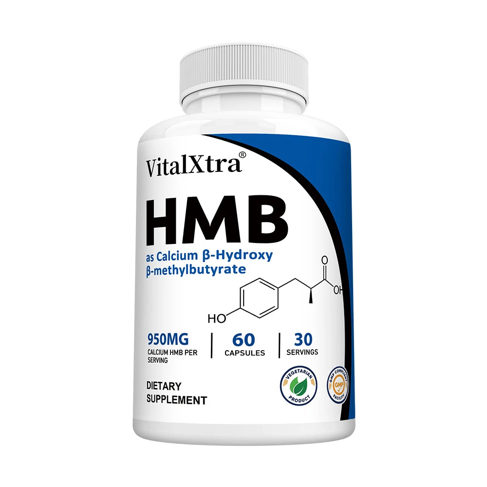 Ultra Strength HMB Supplement Capsules, Supports Muscle Growth, Maintains Muscle Health, and Supports Recovery After Exercise