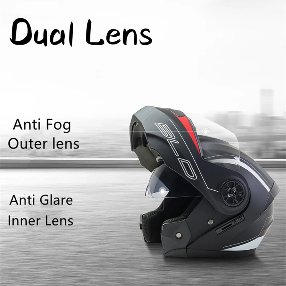 Personalised Full Face Casco Flip Up Motocross Racing Motorcycle Helmet Safety Downhill Modular Men Women Moto DOT Approved ECE