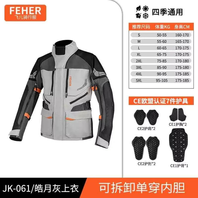 S-7XL Motocross Jacket Men Women Chaqueta Moto CE Protector Motorcycle Jacket Waterproof Protective Gear With Removeable Linner