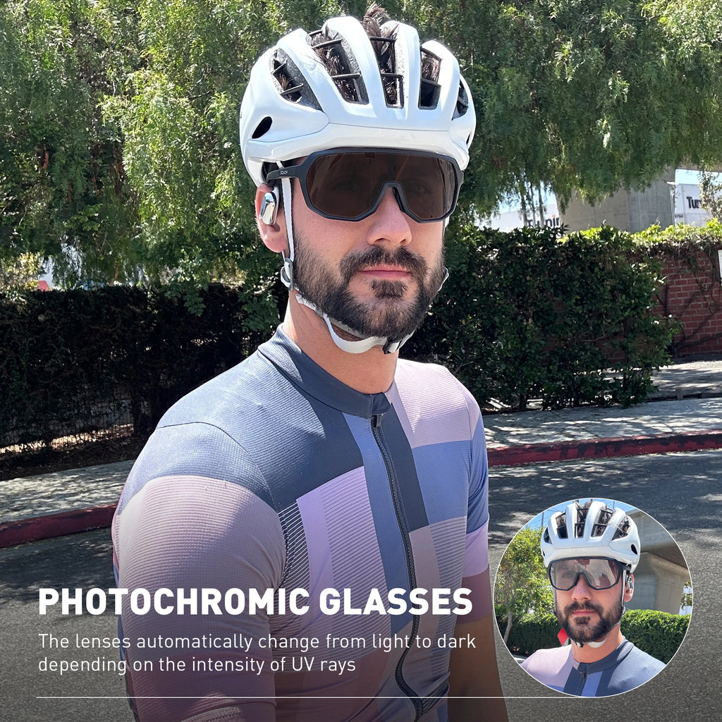 SCVCN Hot Photochromic UV400 Cycling Glasses Motorcycle Bike Riding Outdoor Sport Cycling Sunglasses Men Women Hiking Goggles