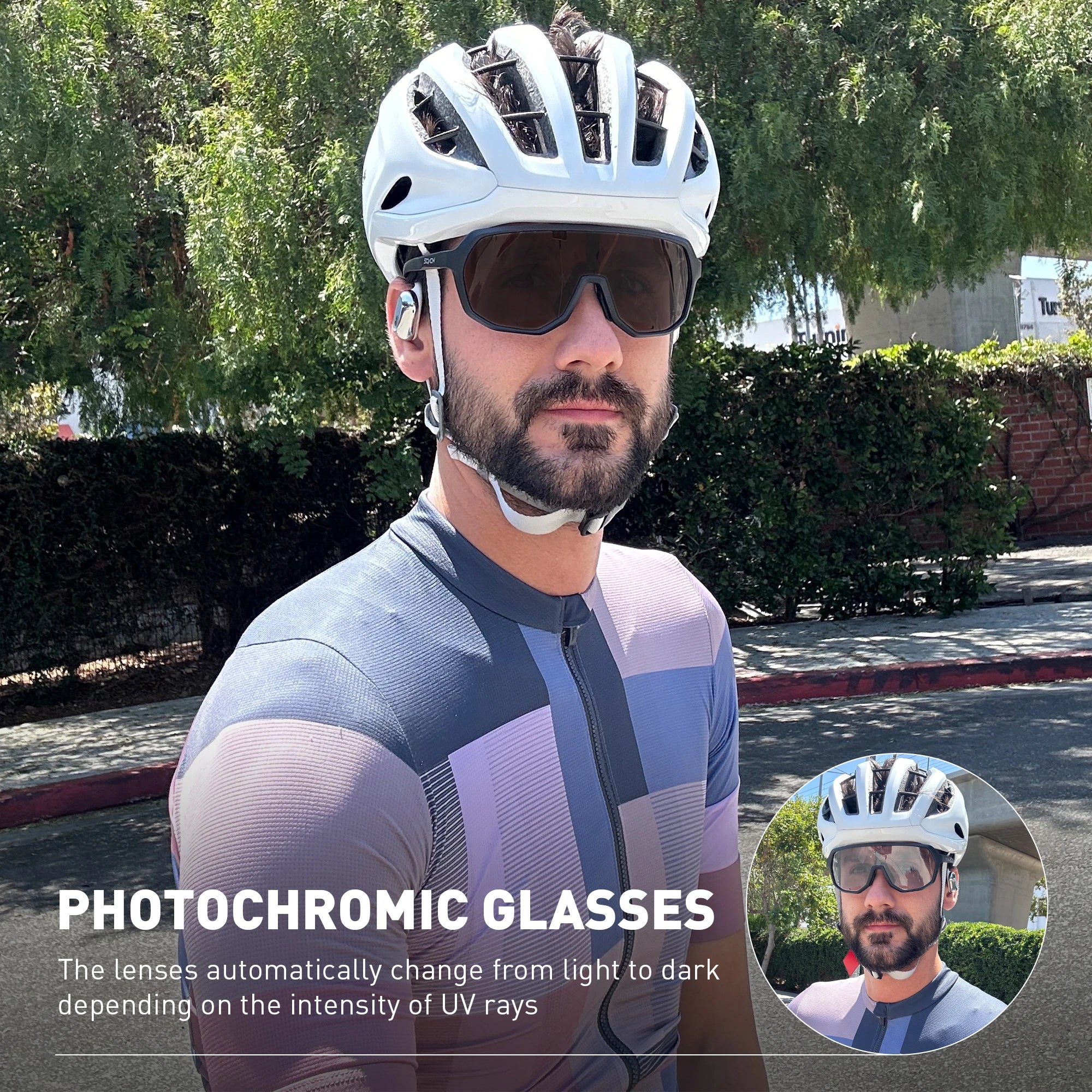 SCVCN Hot Photochromic UV400 Cycling Glasses Motorcycle Bike Riding Outdoor Sport Cycling Sunglasses Men Women Hiking Goggles