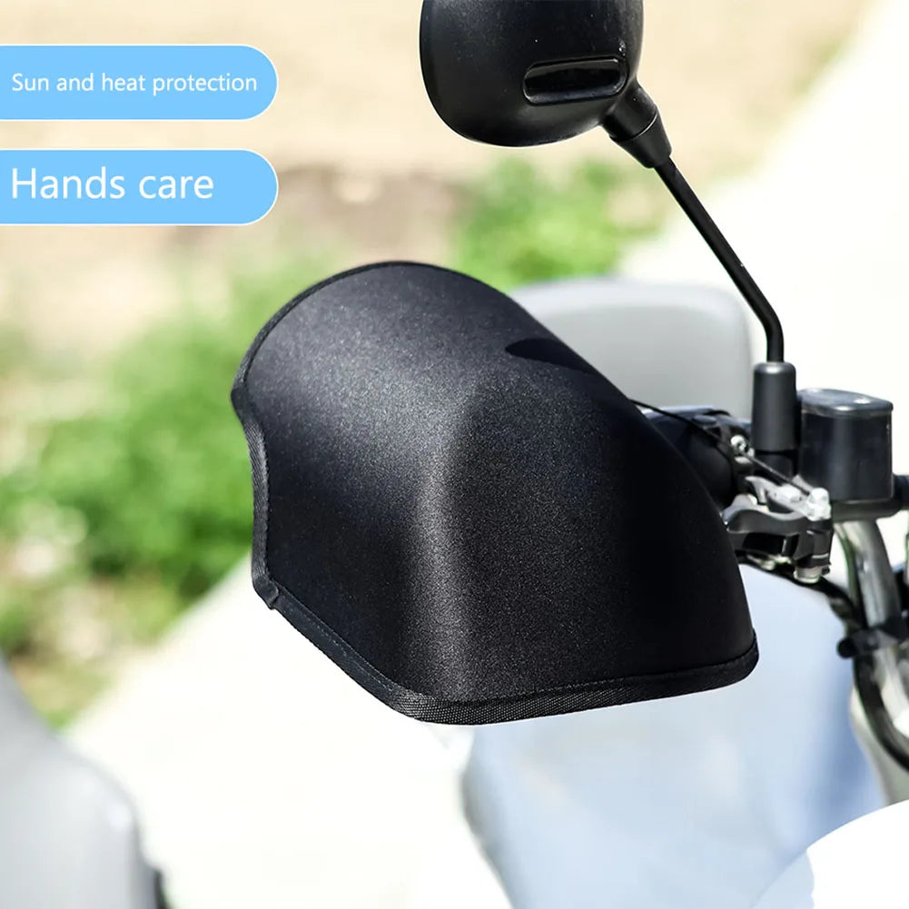 1 Pair Motorcycle Grip Handlebar Muffs Windproof Sun Protection Breathable Handguards Riding Gloves for Summer