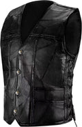 Motorcycle Pu Leather Vest Male Sleeveless Trendy Fashionable Jacket Button Casual Waistcoat Men Solid Color Vest Large Size