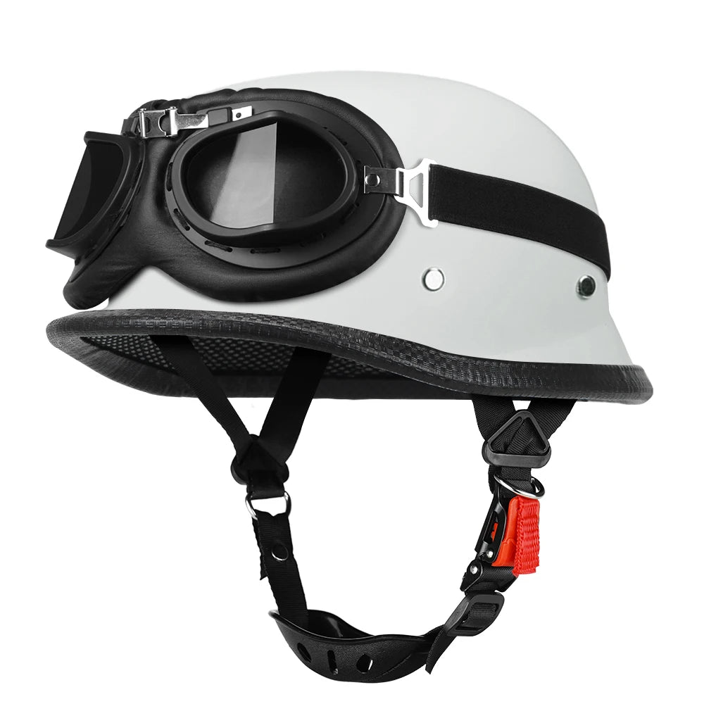 DOT Certification Motorcycle Half Helmet Vintage Fashion Motorbike Helmet Anti Fall And Sun Cap Moto Riding Safety Helmets S-2XL