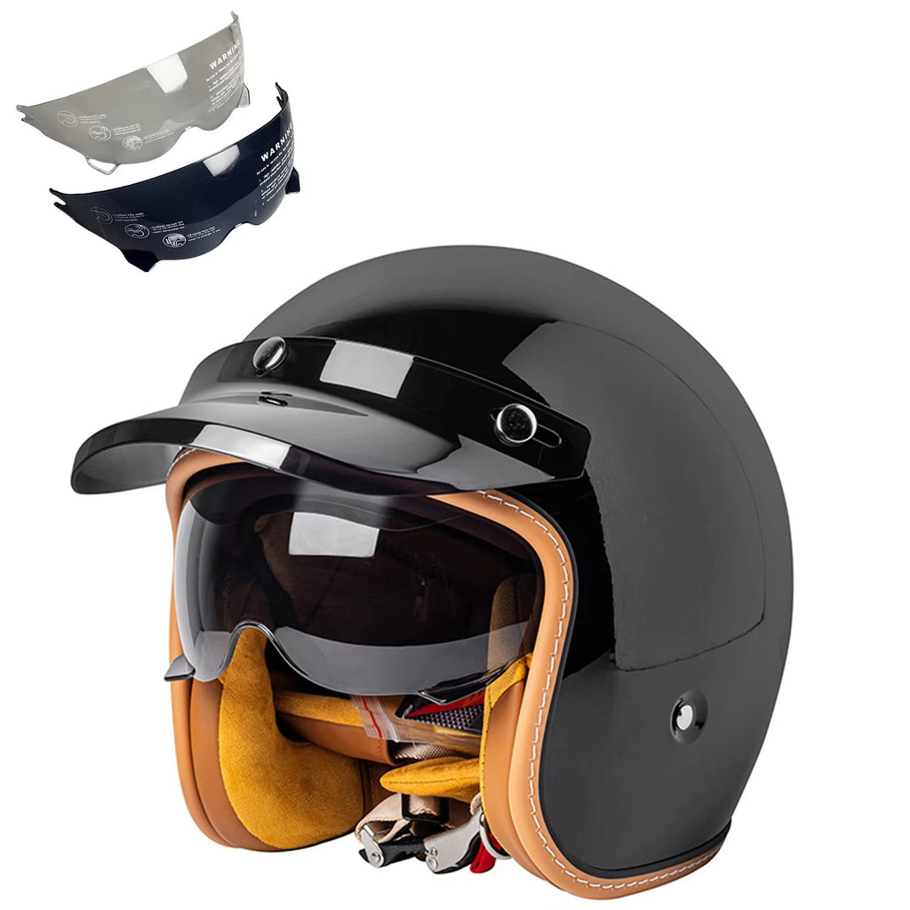 Motorcycle Helmet DOT Certification Moto Helmet Open Face Men Women Capacete De Moto ABS Material Motorcycle Equipments