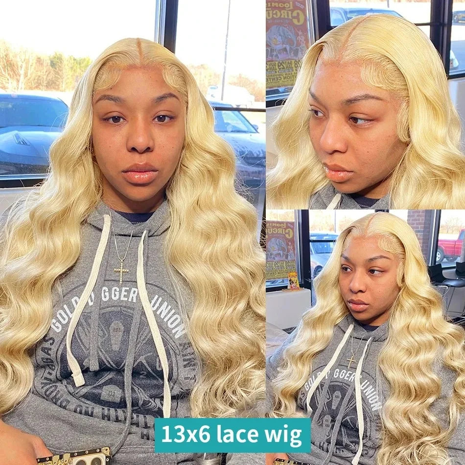 Addictive 40 Inch 250 Density 613 Human Hair Wig 13x6 Hd Lace Frontal Wig Body Wave Lace Front Wigs Honey Blonde Human hair Wig