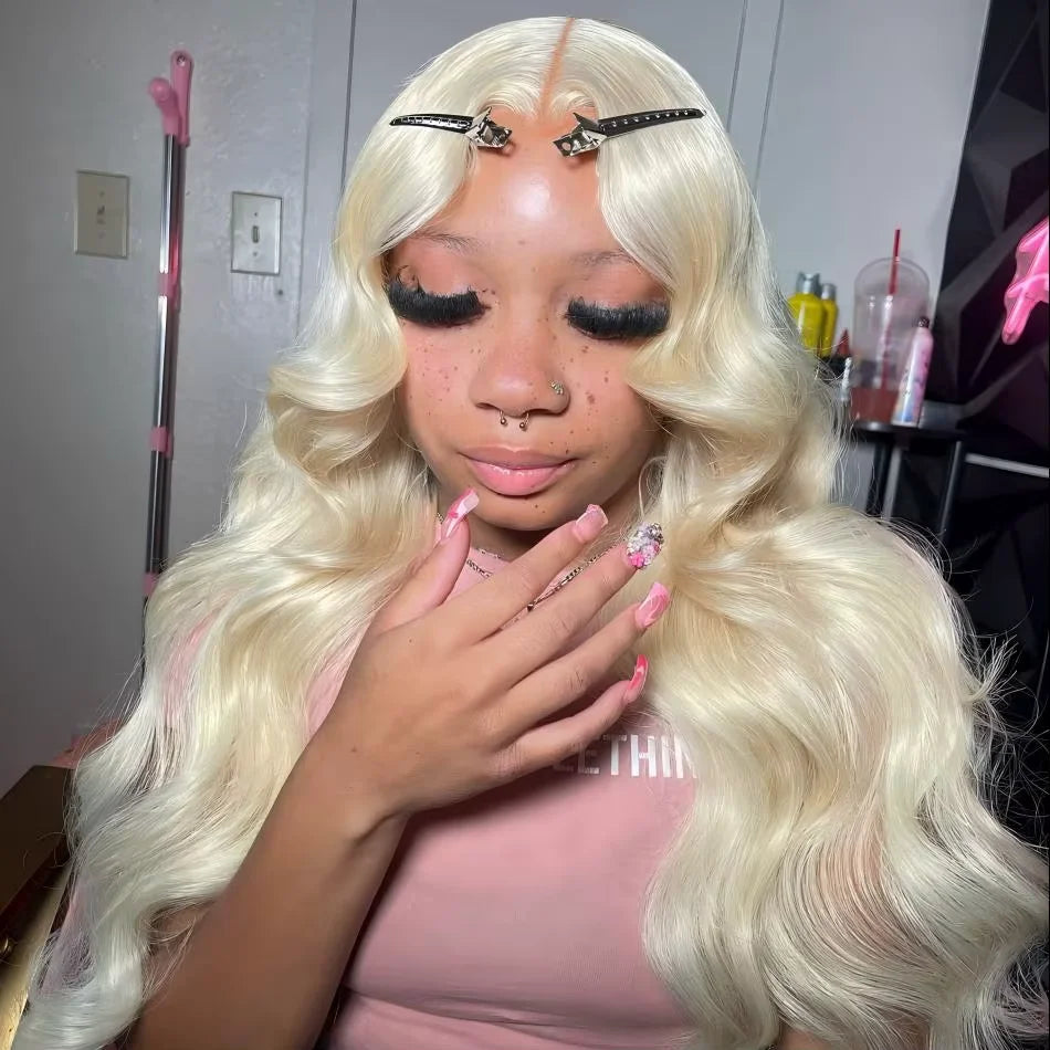 Blonde 613 Human Hair Wigs Straight Hd Lace Frontal Wig 13X6 Brazilian Wig For Black Women 30 40 Inch Lace Front Wig 230 Density